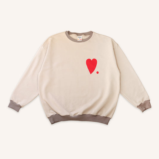 Grey Heart - adults sweatshirt