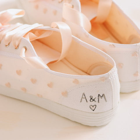 Tenisice za vjenčanje "PINK HEARTS"