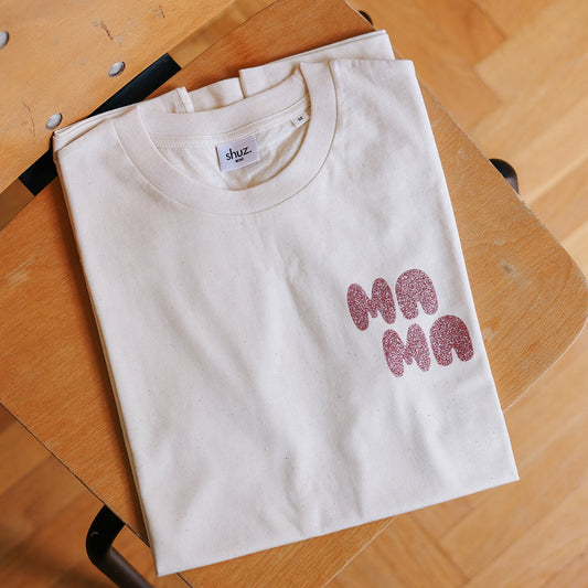 MAJICA NA KOJOJ GLITTER SLOVIMA PIŠE MAMA