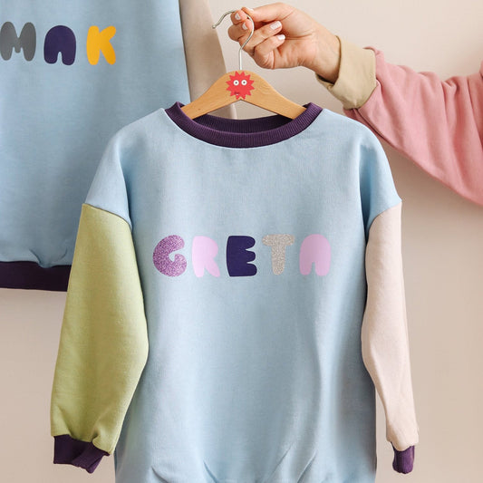 Multicolour - personalised kids sweatshirt