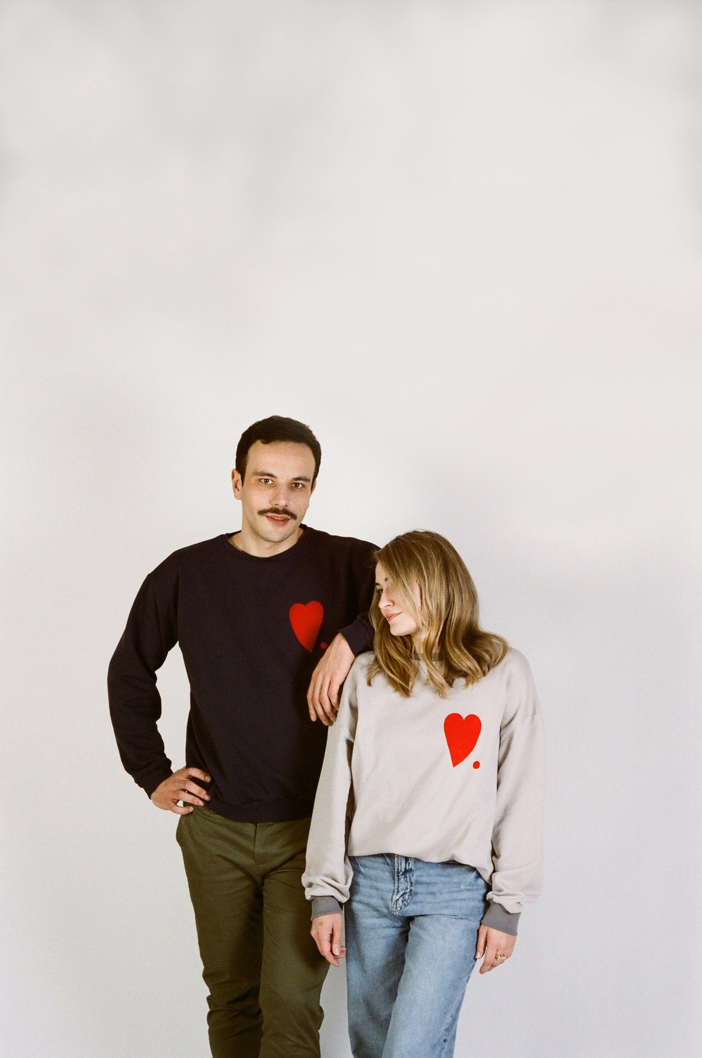 Grey Heart - adults sweatshirt