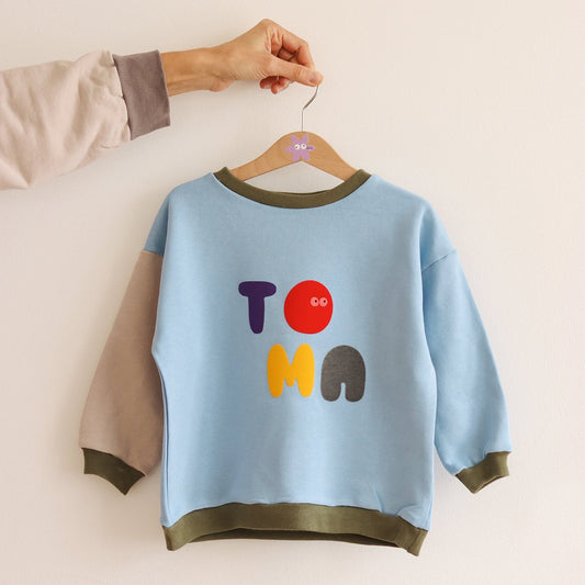 Blue Wave - personalised kids sweatshirt