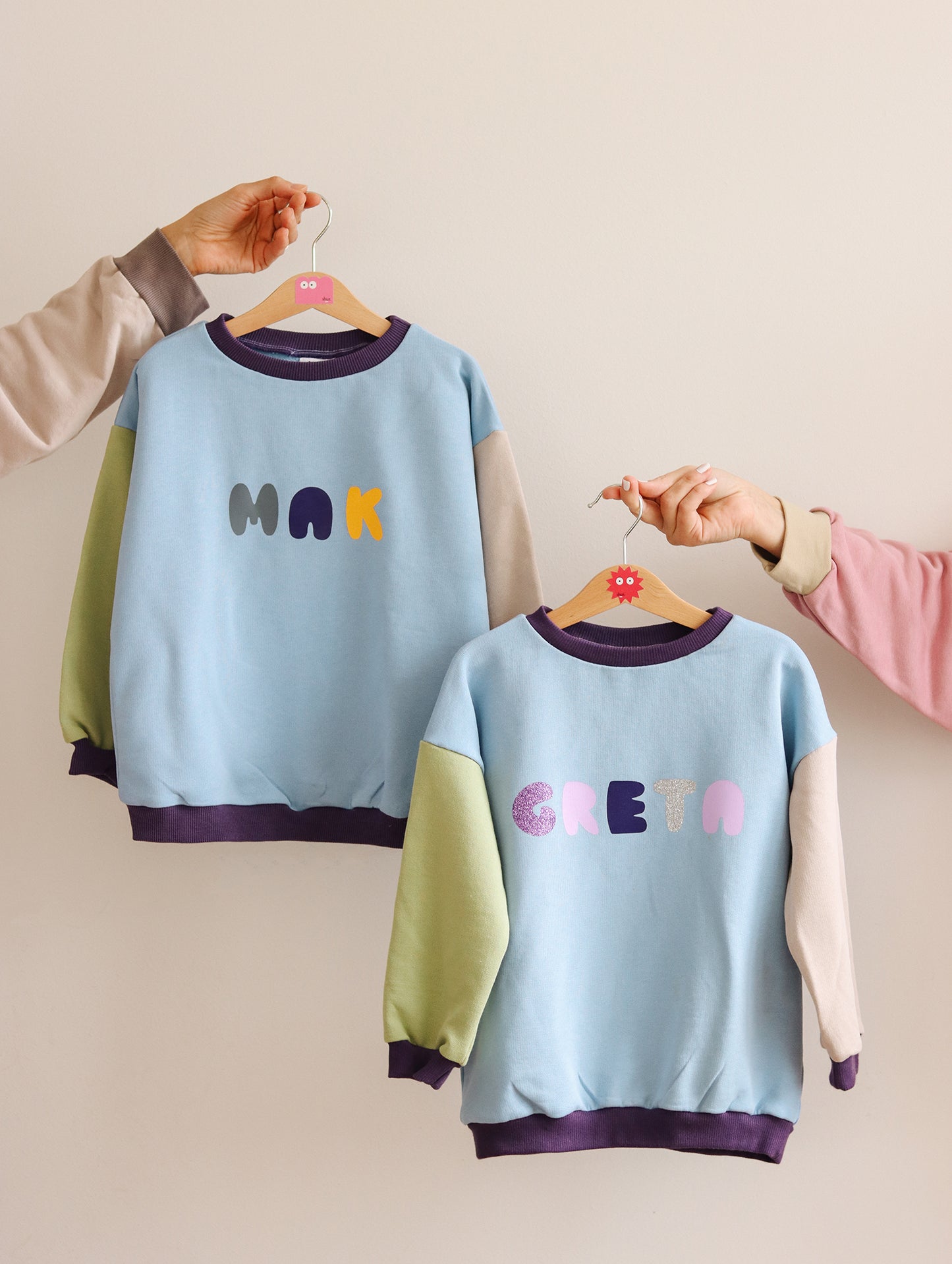 Multicolour - personalised kids sweatshirt