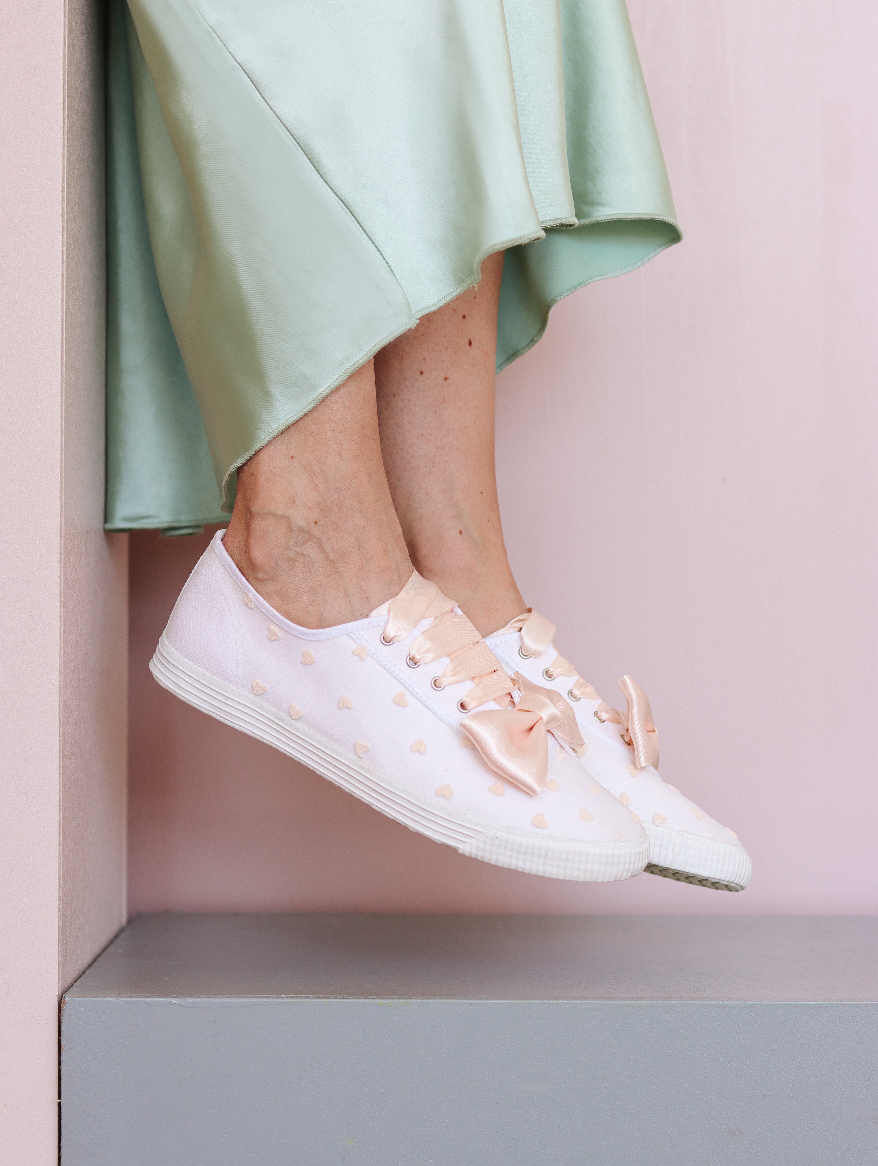 Tenisice za vjenčanje "PINK HEARTS"