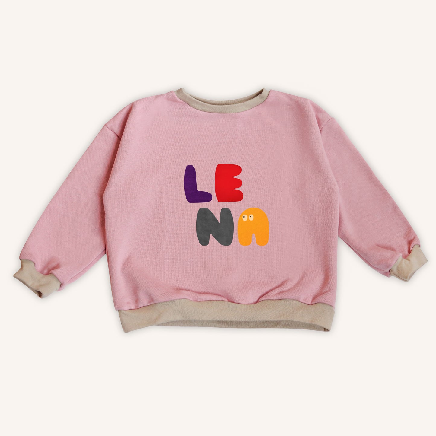Rose Pink - personalised kids sweatshirt