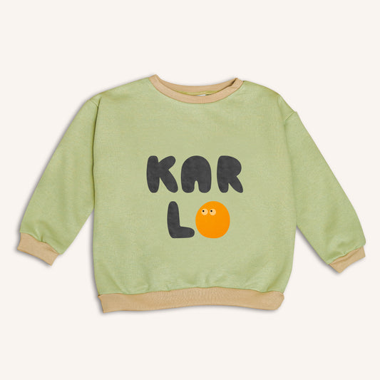 Super Green - personalised kids sweatshirt