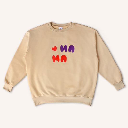 Happy Beige -  personalised adults sweatshirt